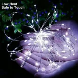 bele solarne sijalice 20m savitljive žice za baštu i terasu euroshop