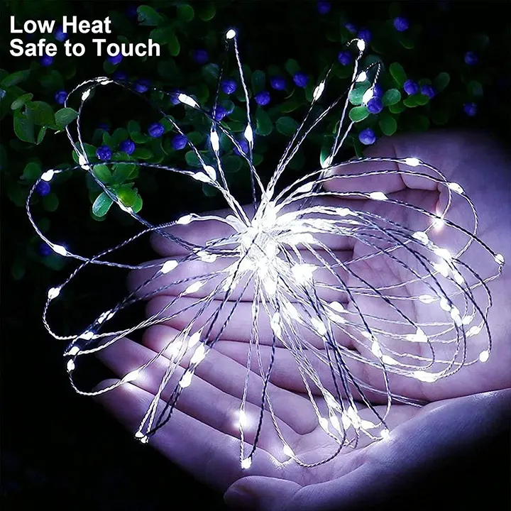 bele solarne sijalice 20m savitljive žice za baštu i terasu euroshop