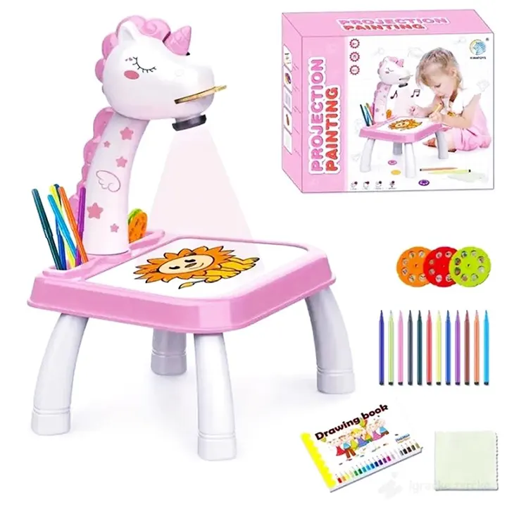 kreativni projektor crtanje rozi sa slajdovima i flomasterima euroshop