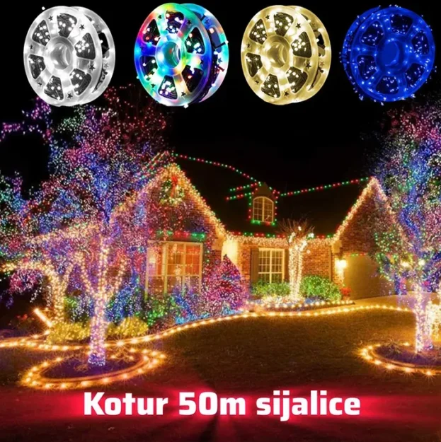 led sijalice kotur 50m sve boje euroshop