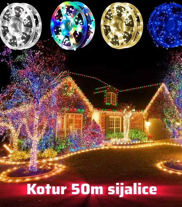 led sijalice kotur 50m sve boje euroshop