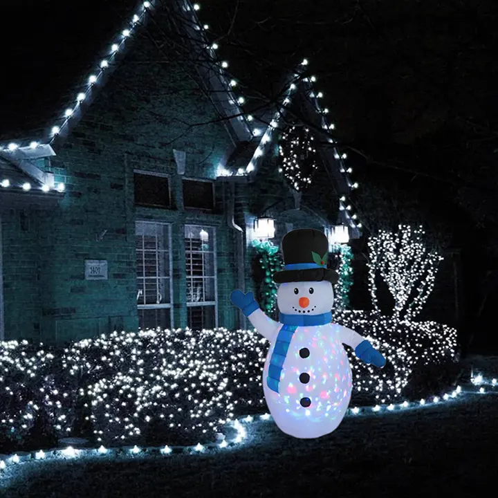 praznični ukras sneško belić rgb sijalice za vrt euroshop