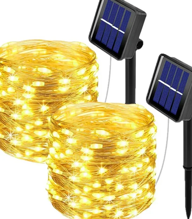 solarne led sijalice žute 20m bakarna žica za dekoraciju euroshop