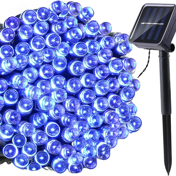 solarne sijalice 10m bela šarena žuta plava s automatskim paljenjem plava euroshop