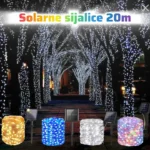 solarne sijalice 20m sve boje savitljive žice za dekoraciju dvorišta euroshop