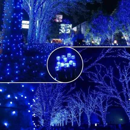 solarne sijalice plave 10m s automatskim paljenjem i mističnim svetlom euroshop