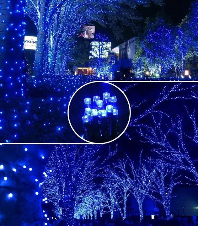 solarne sijalice plave 10m s automatskim paljenjem i mističnim svetlom euroshop