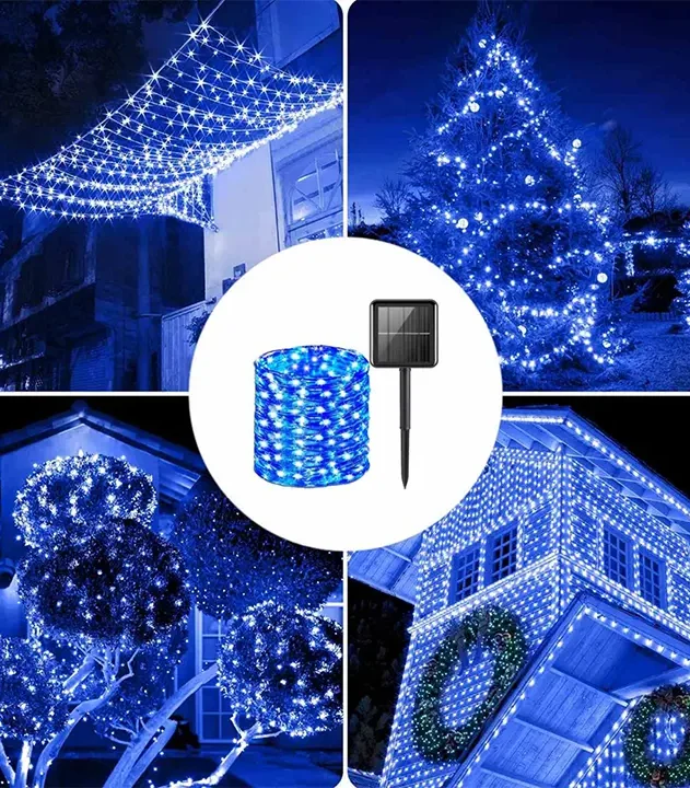 solarne sijalice plave 20m 200 led sijalica za ukrašavanje dvorišta euroshop