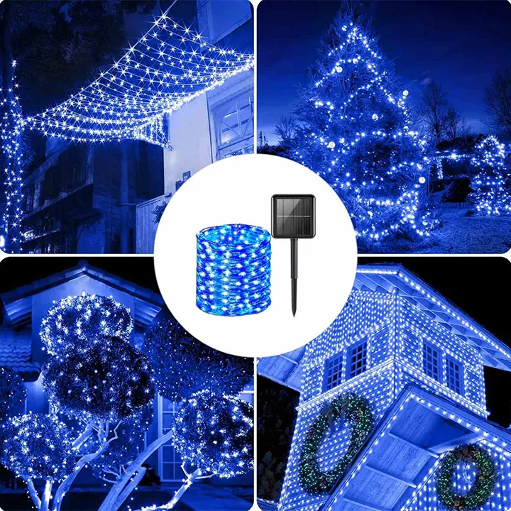 solarne sijalice plave 20m 200 led sijalica za ukrašavanje dvorišta euroshop