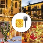 solarne sijalice žute 20m 200 led sijalica za vrt ukrašavanje euroshop