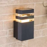 fasadna zidna lampa crna stil 3 moderna elegantna lampa za eksterijer euroshop
