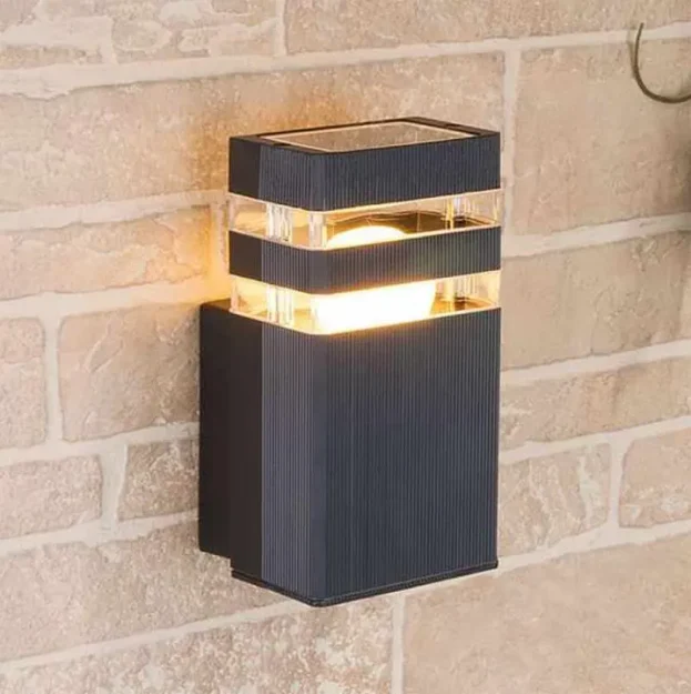 fasadna zidna lampa crna stil 3 moderna elegantna lampa za eksterijer euroshop