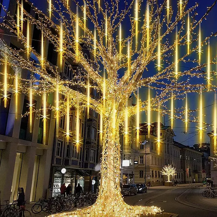 novogodišnja žuta led meteorska kiša za dvorište euroshop