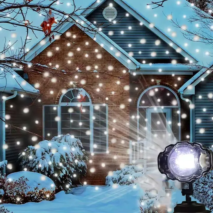 novogodišnji led projektor bele tačkice za kuću i dvorište euroshop