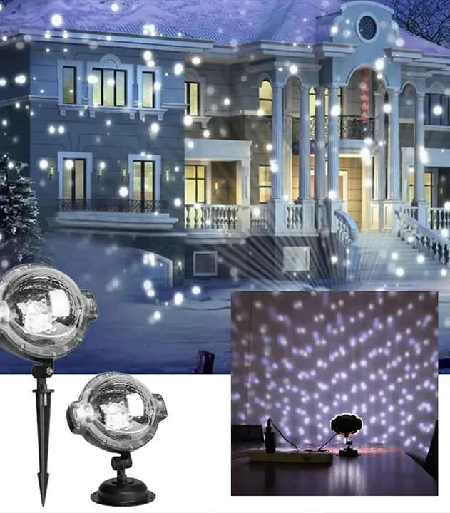 novogodišnji led projektor bele tačkice za prazničnu dekoraciju euroshop
