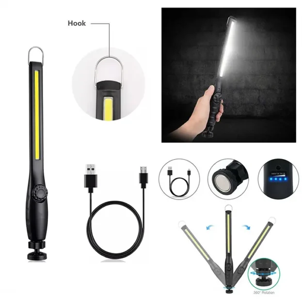 punjiva led lampa sa magnetom 37 5 cm euroshop