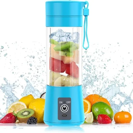 punjivi mini blender plavi sa 380ml zapreminom i 22000 obrtaja euroshop