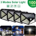 set solarnih reflektora 100 dioda 4kom s senzorom euroshop