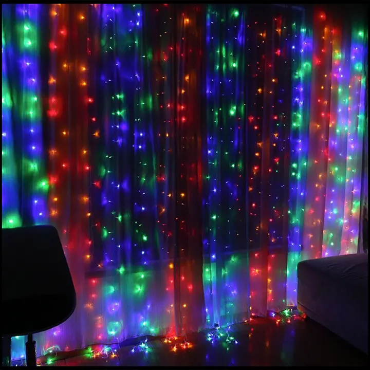 dekorativna led zavesa rgb 300 dioda za balkon euroshop