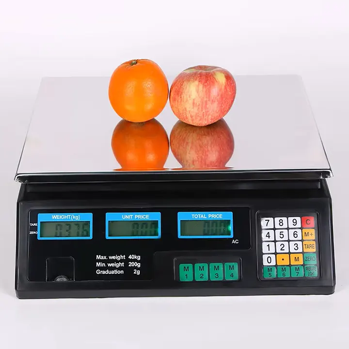 digitalna vaga za pijacu do 40kg sa prikazom cene i težine euroshop