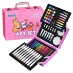 set za bojenje u metalnom koferu 82 dela rozi euroshop