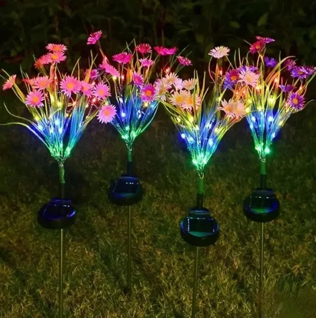 solarna lampa buket gerbera led euroshop