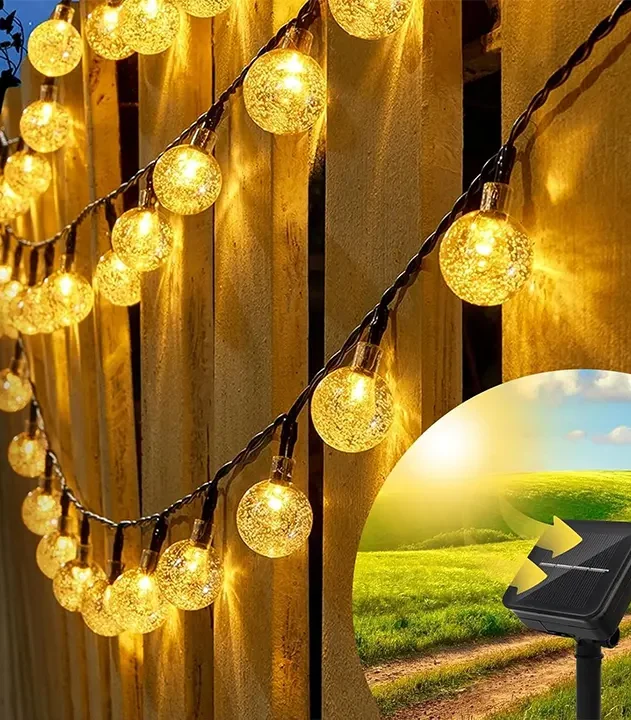 solarni niz zute kuglice lampice euroshop