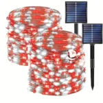 Solarne sijalice diode belo crvena 10m dvobojni efekat duž ograde; belo crvena solar niz za svečan akcenat i čiste linije eksterijera