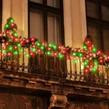 Dekor svetla za dvorište u zelenoj i crvenoj boji; ip65 vodootporna rasveta spolja za celogodišnju upotrebu.