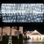 Fleksibilne solarne lampice u belom crevu lako se oblikuju i postavljaju