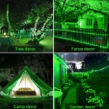 Fleksibilne solarne lampice zelena boja u crevu 20m lako se oblikuju i montiraju