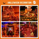 LED narandžasta dekor rasveta duž krovne ivice; prirodan akcenat uz diskretan sjaj