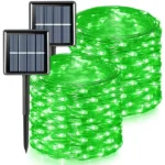 Led zelene lampice 10m u dvorištu, topao zeleni sjaj uz osam režima pamti mod za miran, prijatan večernji ambijent