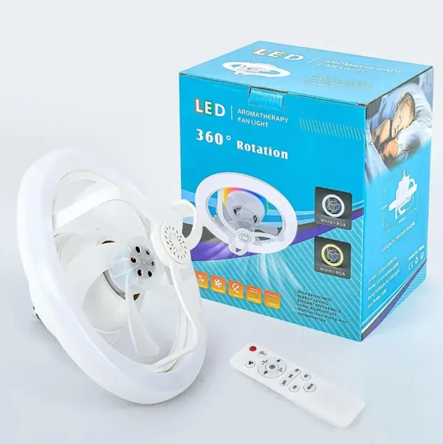 Plafonski LED luster sa ventilatorom kombinuje centralno svetlo i protok vazduha