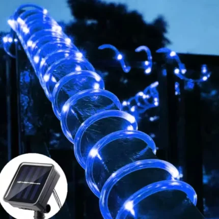 Plave solarne lampice u crevu dužine 10 metara rade na solarnu energiju