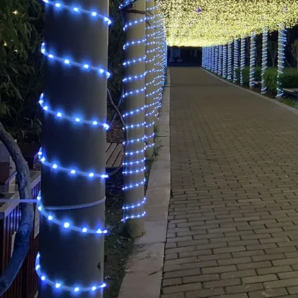 Plave solarne lampice u crevu 20m rade na solarnu energiju i štede struju