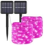 roze solarne lampice 10m dekoracija dvorista euroshop