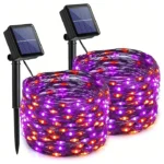Solarne sijalice diode ljubičasto narandzasta 30m dvobojni niz za terase i ograde; ljubičasto-narandžasti niz za svečan ambijent