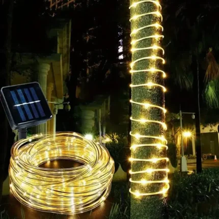 Solarne sijalice u crevu 10m žuta stvaraju topli i prijatan ambijent u dvorištu i domu