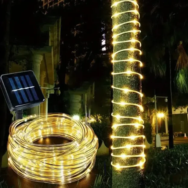 Solarne sijalice u crevu 10m žuta stvaraju topli i prijatan ambijent u dvorištu i domu