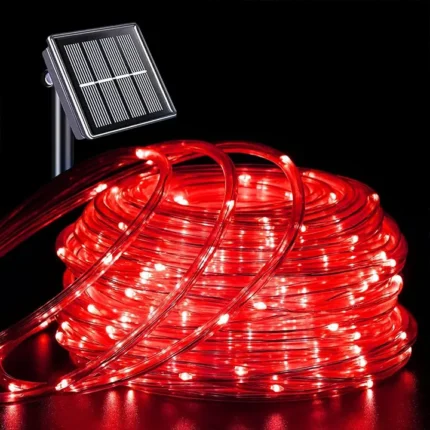 Solarne sijalice u crevu 20m crvena stvaraju romantičnu i toplu atmosferu