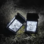 Solarni baštenski fenjer beli za dekor eksterijera