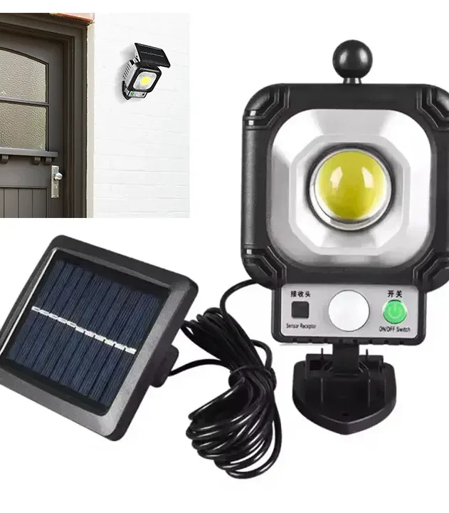 Solarni reflektor sa odvojenim panelom montiran na zid, spoljno solarno svetlo