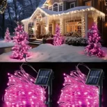 Solarne sijalice diode roza 10m svetlece roze diode mikro led niz euroshop