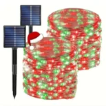 Zelene crvene solarne lampice na 30 m stvaraju svečani akcenat u vrtu; dekor svetla za dvorište uz ip65 vodootpornu rasvetu spolja