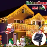 Žute solarne lampice sa dužinom od 7 metara stvaraju romantičan ambijent