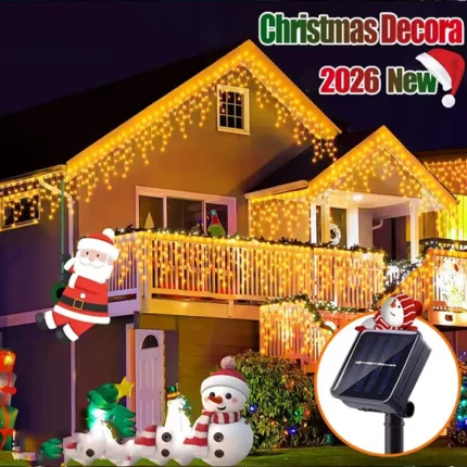 Žute solarne lampice sa dužinom od 7 metara stvaraju romantičan ambijent