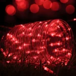 Crvene LED sijalice u crevu dužine 10m stvaraju upečatljivo i toplo osvetljenje za dekoraciju doma i bašte
