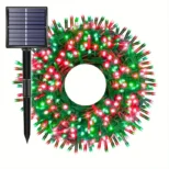 Dvobojni solarni LED niz 10m sa 100 lampica pruža bogate svetlosne efekte