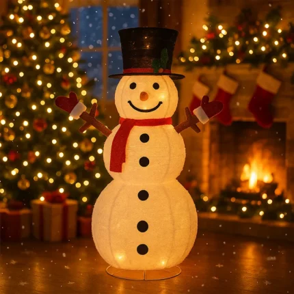 Sneško Belić sa sijalicama 150cm osvetljena figura unosi toplinu i praznični duh u svaki dom